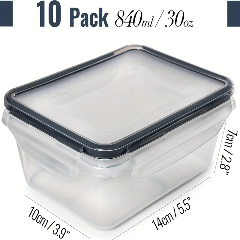 10-Piece Kitchen Food Storage Container Set - Image 3