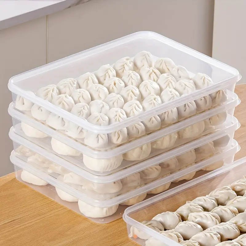 4-Piece Food-Grade Dumpling Storage Box Set - Image 2